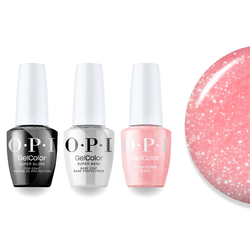 OPI + Super Glossy Top Super Base - R44 Princesses Rule! - DTK Nail Supply