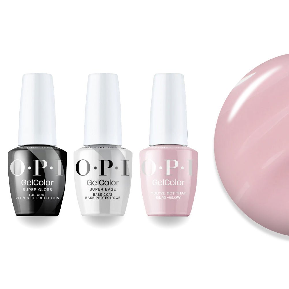 OPI + Super Glossy Top Super Base - U20 You've Got That Glas - glow - DTK Nail Supply