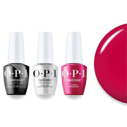 OPI Intelli-Gel Combo - Super Base Coat, Super Gloss Top Coat & W62 Madam President, FREE Nail Sticker - DTK Nail Supply