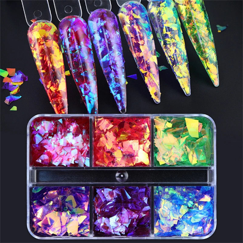  6 Grids of Iridescent Flakes- #5 - Canis Major by OTHER sold by DTK Nail Supply