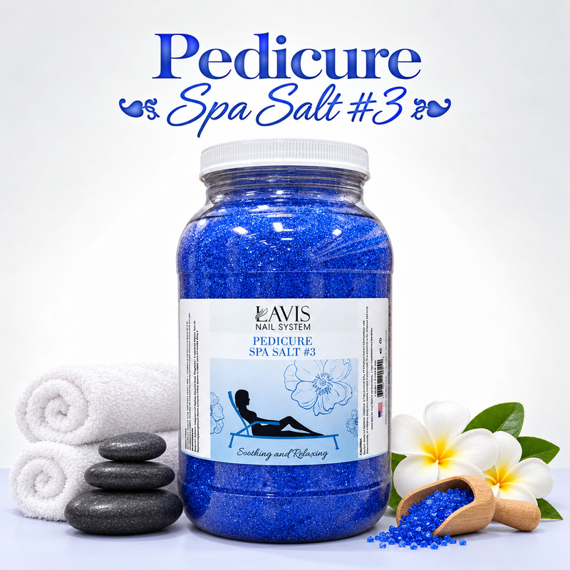 LAVIS Pedicure Spa Salt #3 Honey Mineral Salt — 1-Gallon Salon Soak Prep