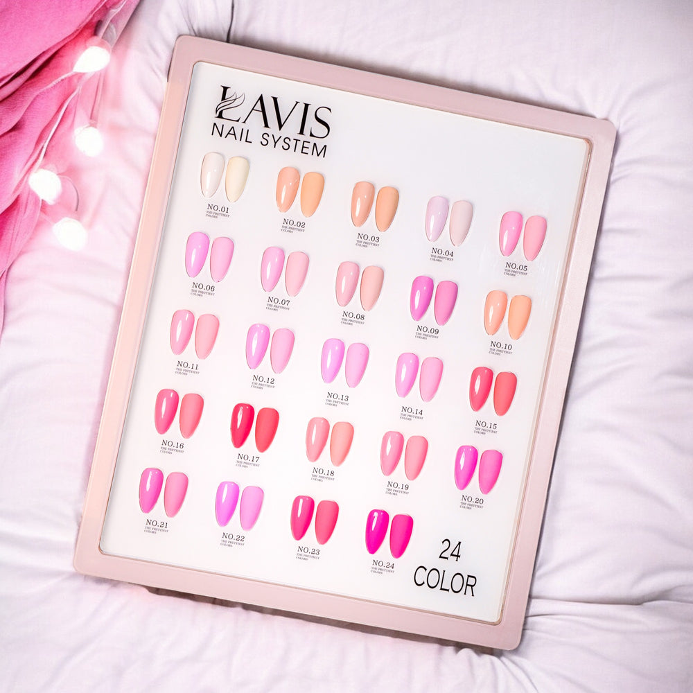 LAVIS Set 24 Colors Gel Pink Collection (Sample)