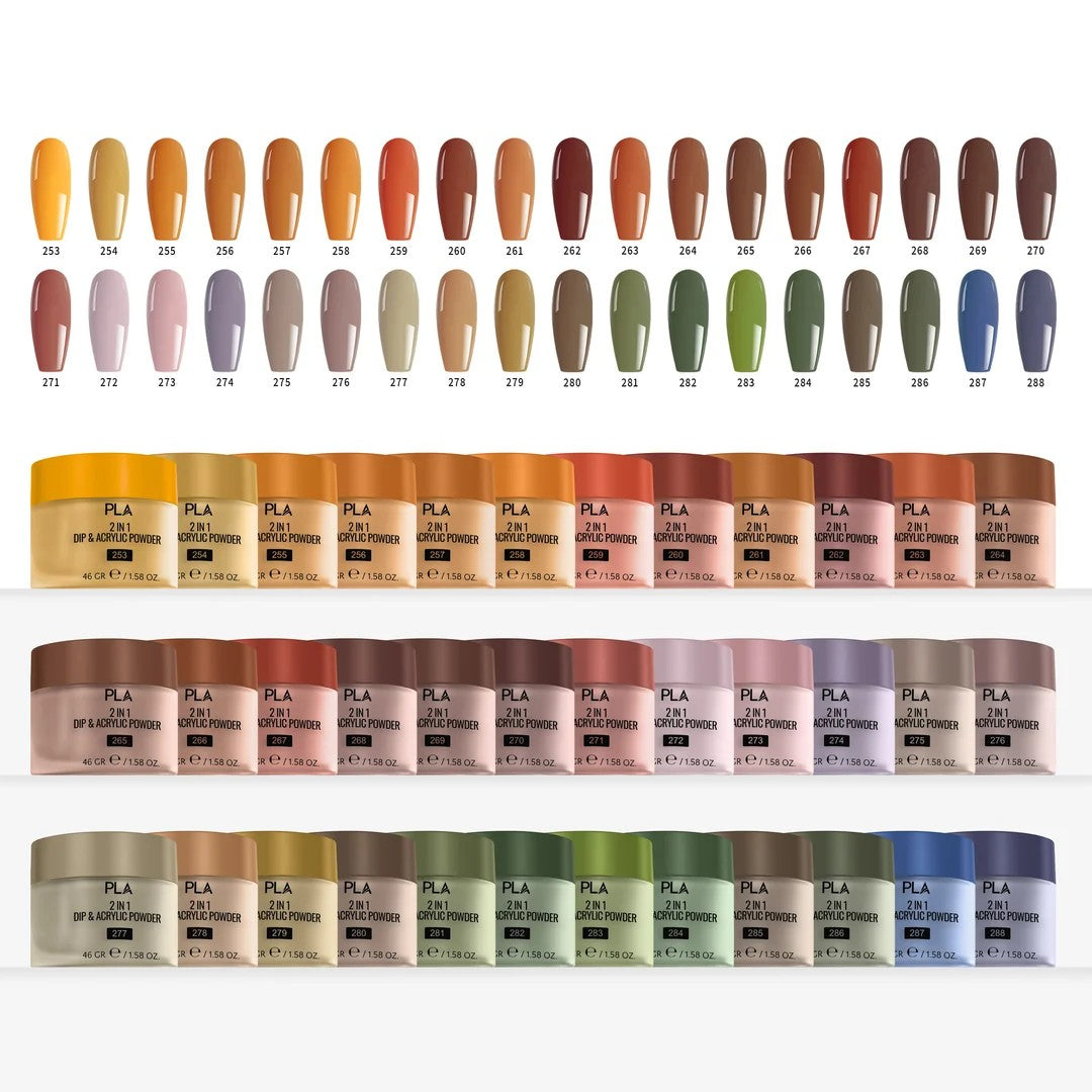 PLA Fall Collection - Set of 36 Colors - Gel Polish, Nail Lacquer & Dip Powder - DTK Nail Supply