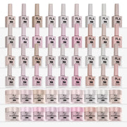 PLA Fashionably Light Collection - Set of 18 Colors - Gel Polish, Nail Lacquer & Dip Powder - DTK Nail Supply