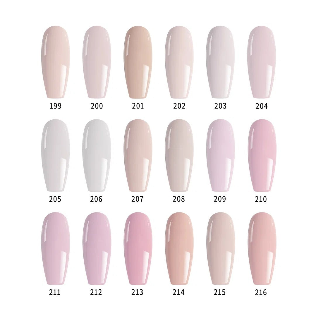 PLA Fashionably Light Collection - Set of 18 Colors - Gel Polish, Nail Lacquer & Dip Powder - DTK Nail Supply