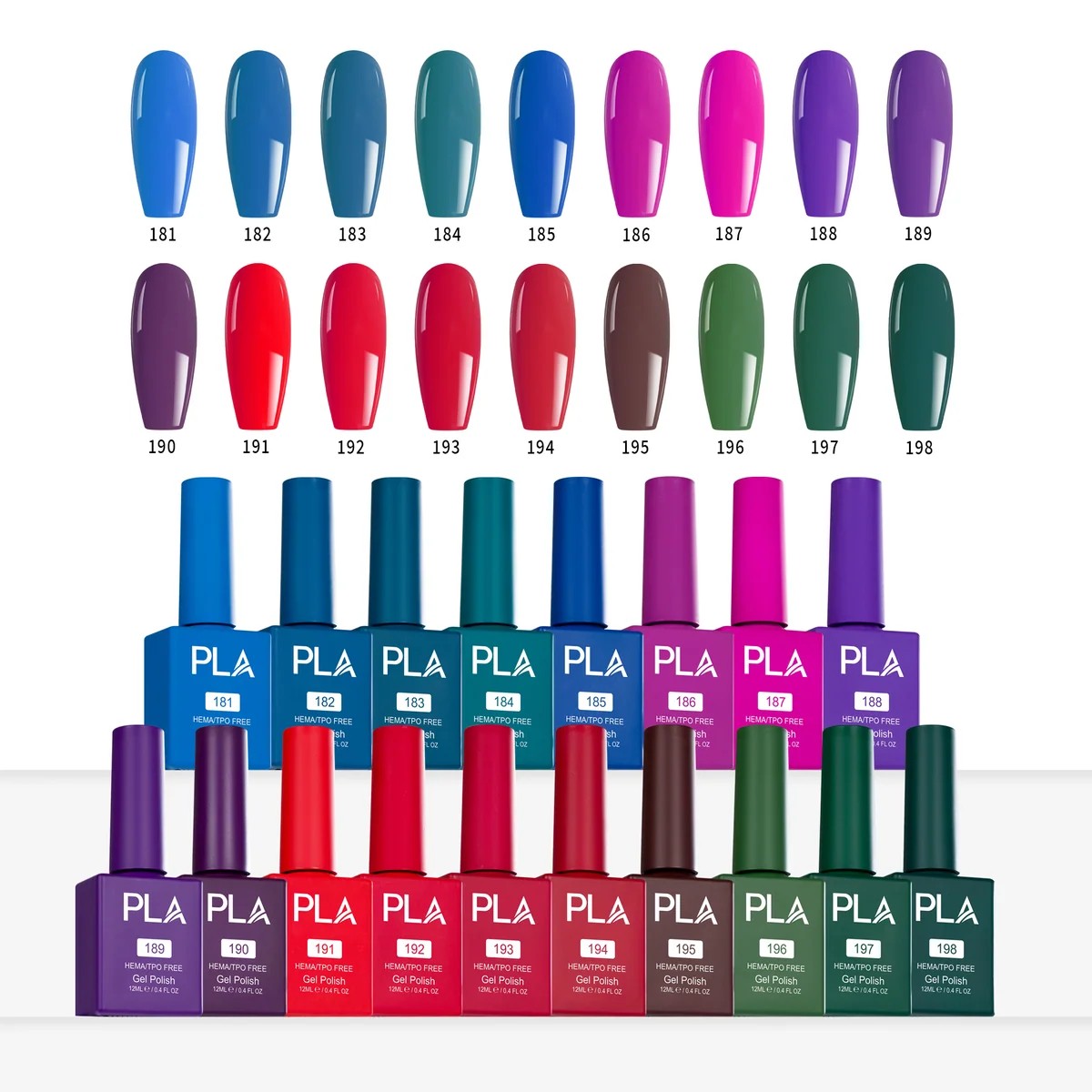 PLA Here's the Tea Collection - Set of 18 Colors - Gel Polish, Nail Lacquer & Dip Powder - DTK Nail Supply