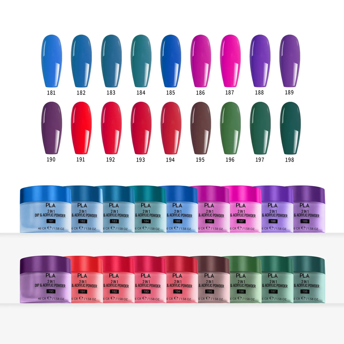PLA Here's the Tea Collection - Set of 18 Colors - Gel Polish, Nail Lacquer & Dip Powder - DTK Nail Supply