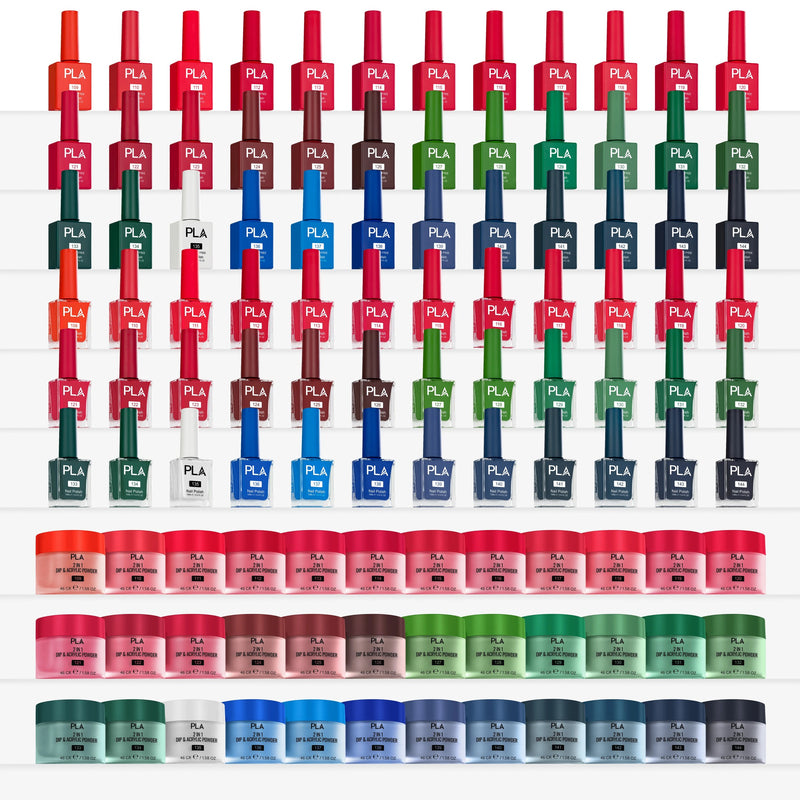 PLA Holiday Collection - Set of 36 Colors - Gel Polish, Nail Lacquer & Dip Powder - DTK Nail Supply