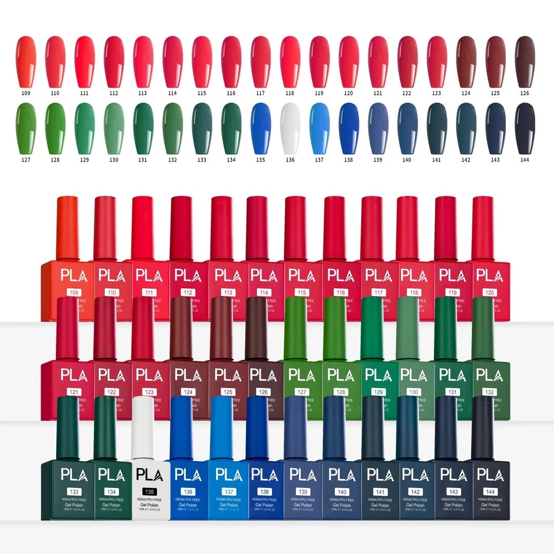 PLA Holiday Collection - Set of 36 Colors - Gel Polish, Nail Lacquer & Dip Powder - DTK Nail Supply
