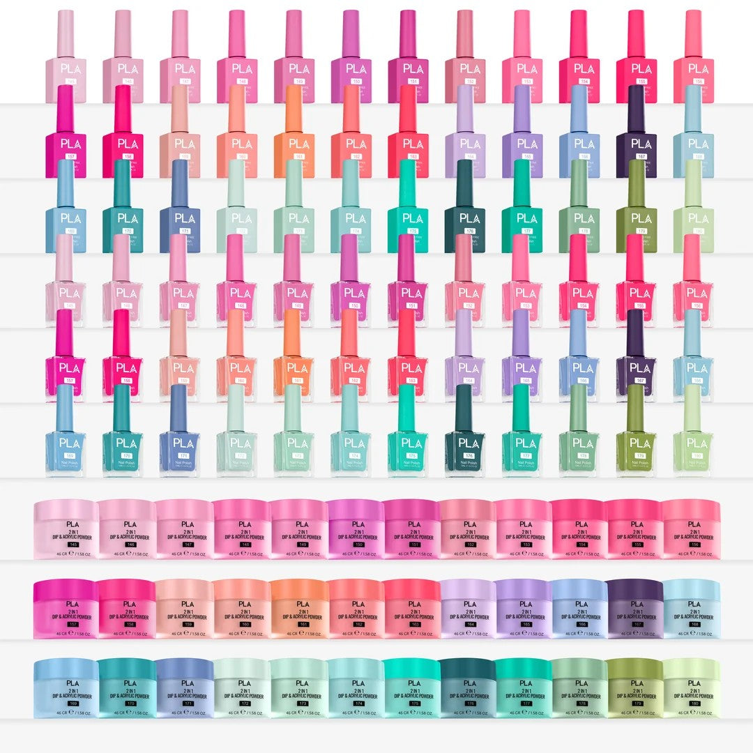 PLA Gel Polish, Nail Lacquer & Dip Powder - Set of 36 Colors - She's a Boss Collection - DTK Nail Supply