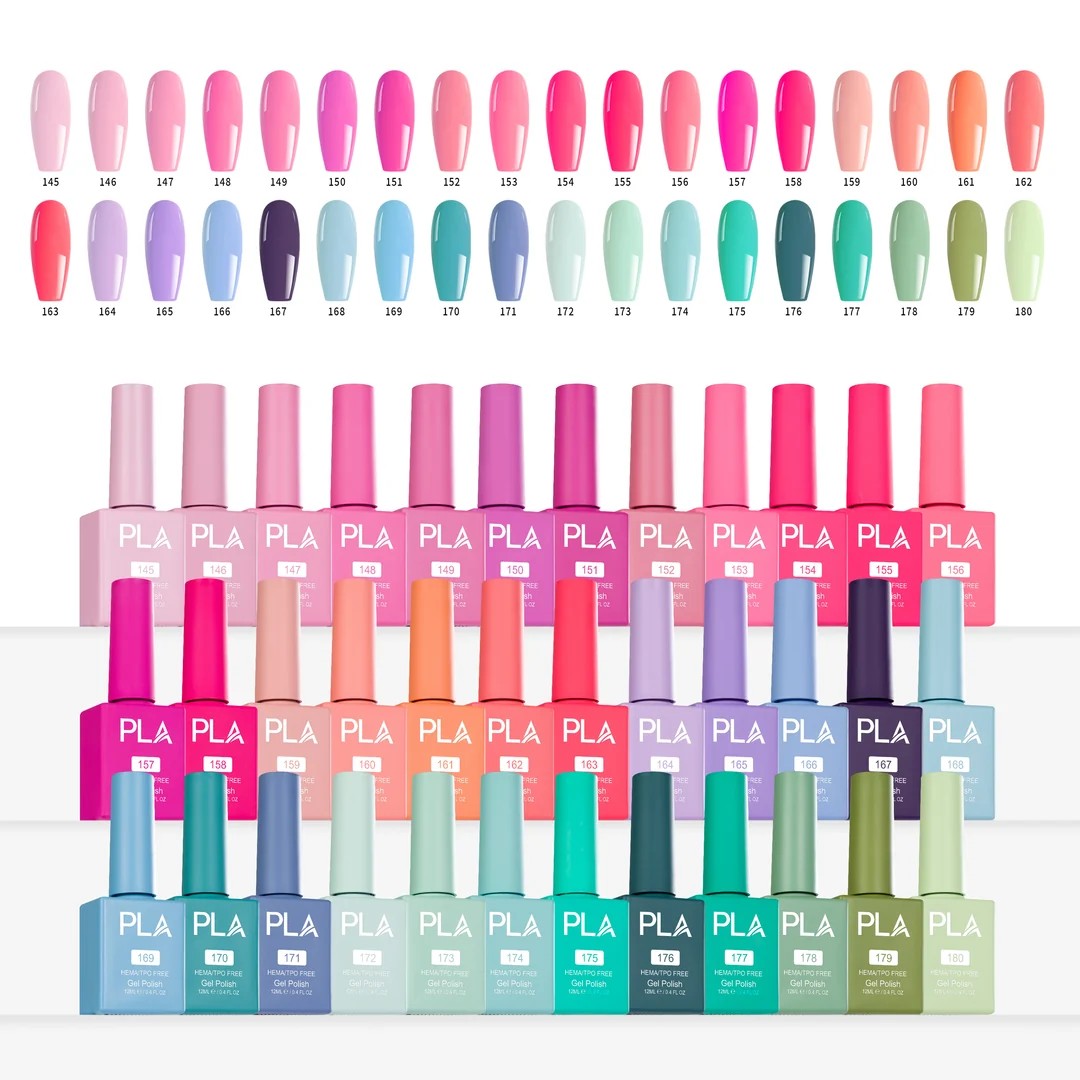 PLA Gel Polish, Nail Lacquer & Dip Powder - Set of 36 Colors - She's a Boss Collection - DTK Nail Supply