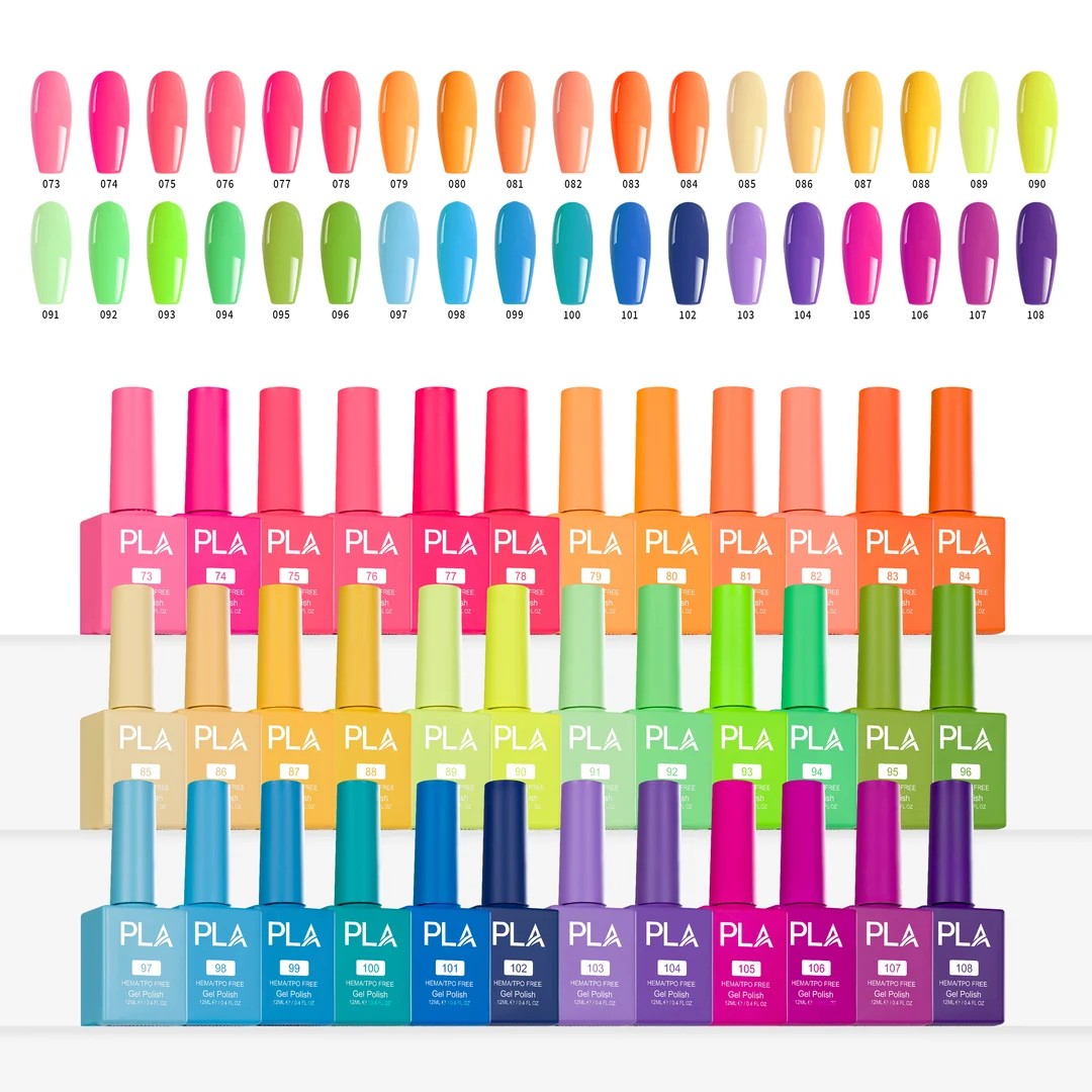 PLA What Happens in Vegas Collection - Set of 36 Colors - Gel Polish, Nail Lacquer & Dip Powder - DTK Nail Supply