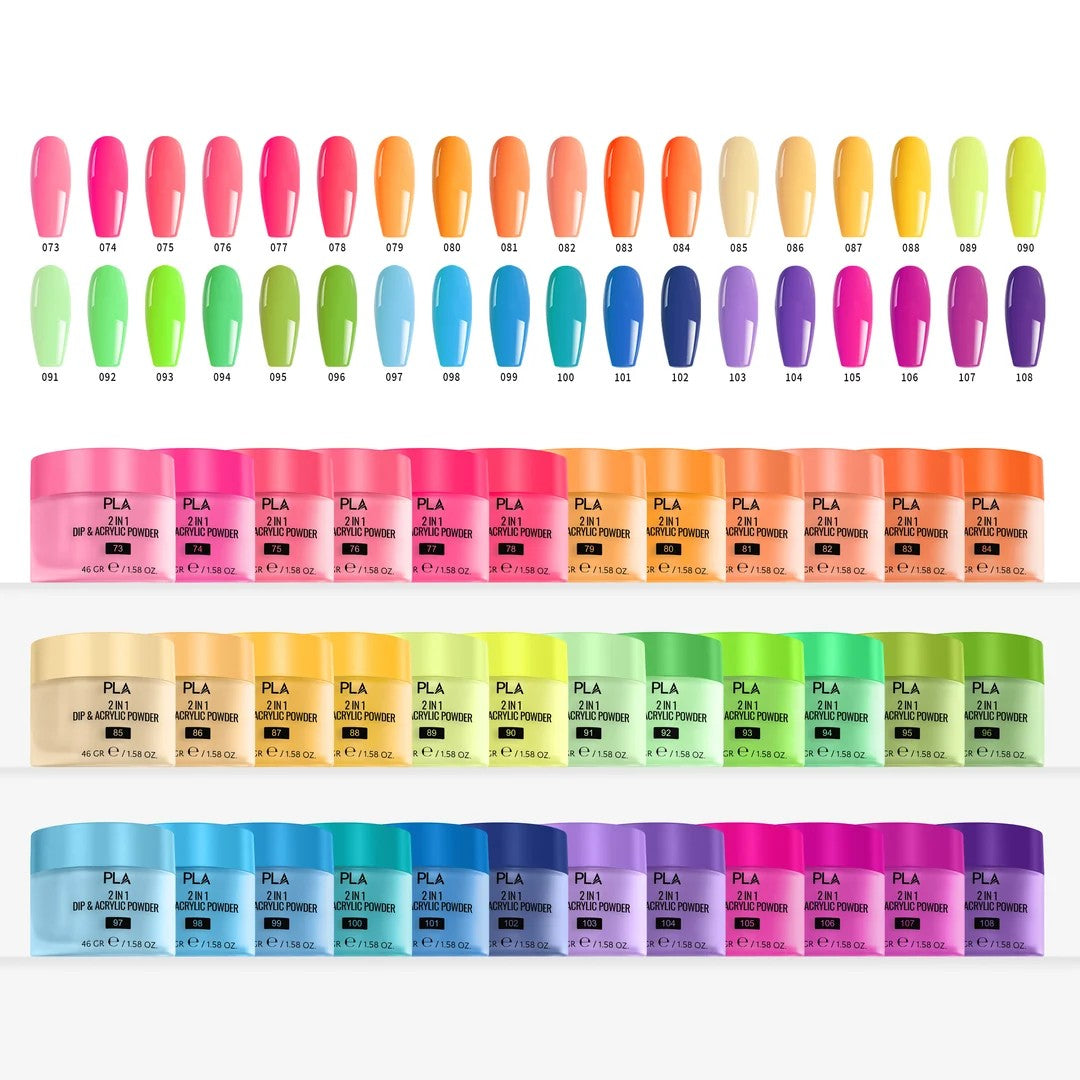 PLA What Happens in Vegas Collection - Set of 36 Colors - Gel Polish, Nail Lacquer & Dip Powder - DTK Nail Supply