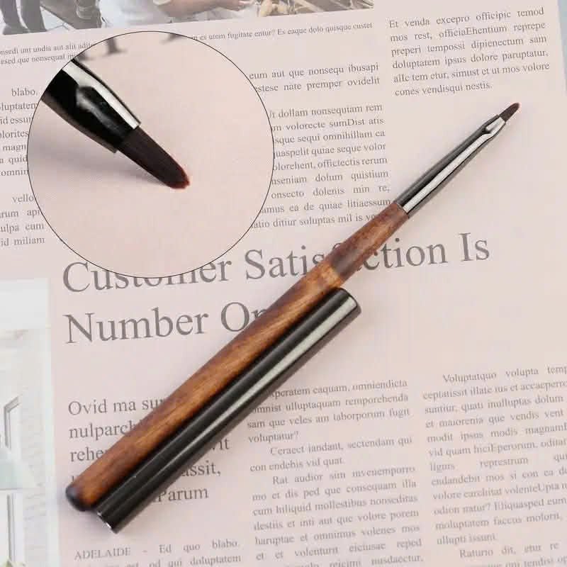 Premium Bamboo Nail Art Brush - Filbert - DTK Nail Supply