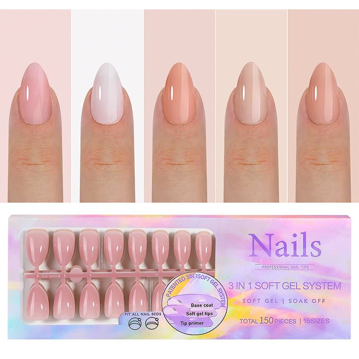 Press On Nails 150pcs/box - 04 - Medium Almond - DTK Nail Supply