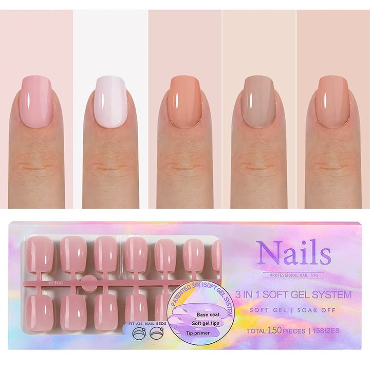 Press On Nails 150pcs/box - 05 - Medium Squoval - DTK Nail Supply