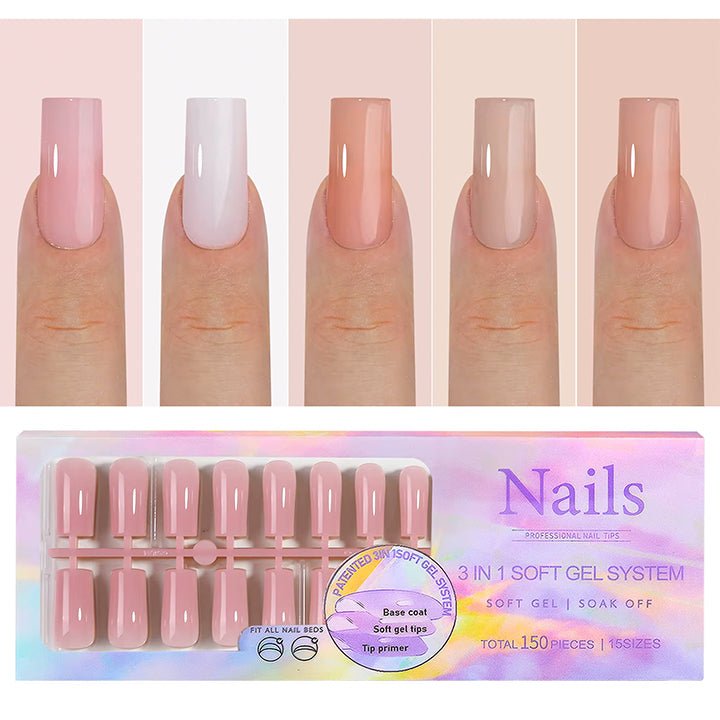 Press On Nails 150pcs/box - 08 - Long Square - DTK Nail Supply