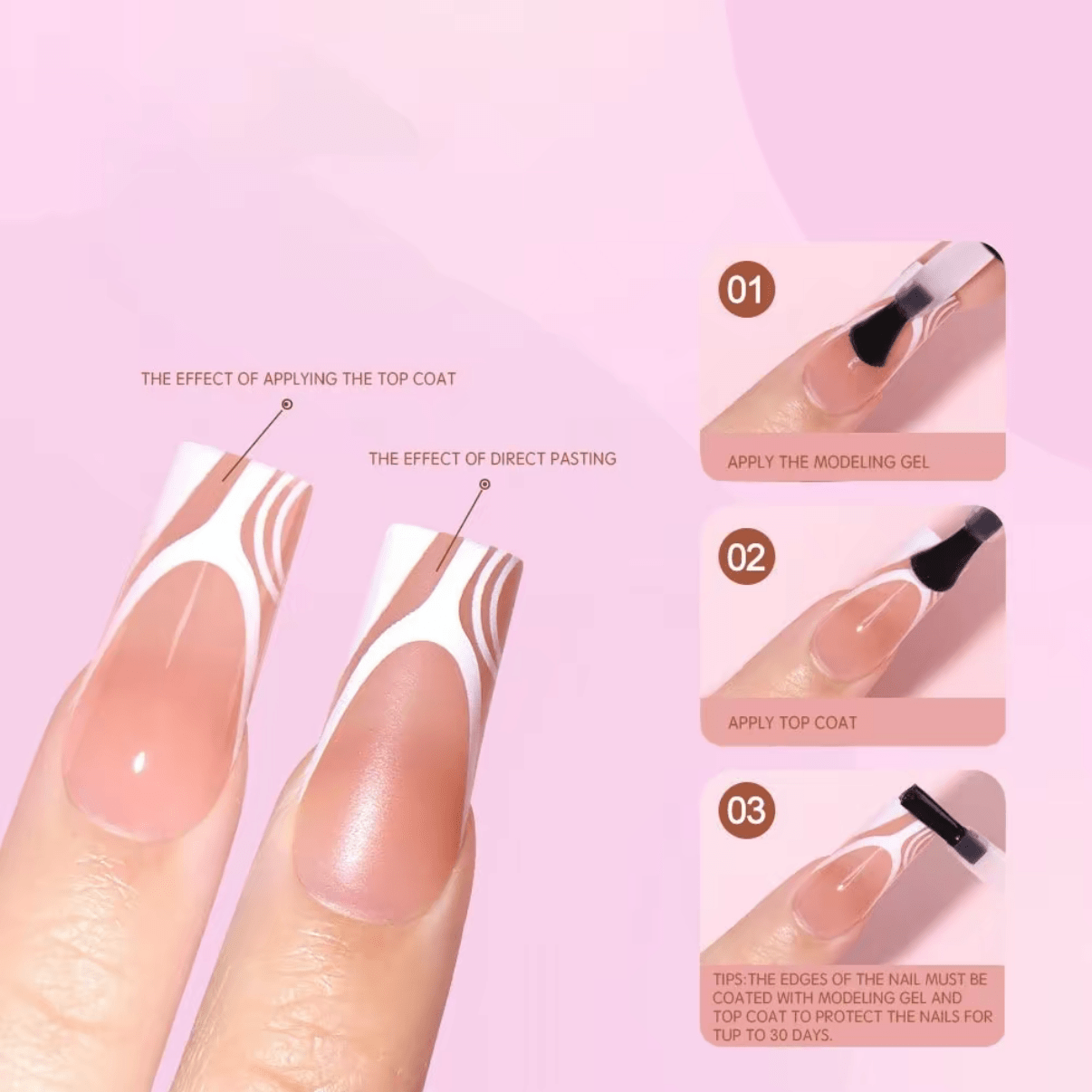 Press On Nails Mix 5 French Style 150pcsbox - A6 - DTK Nail Supply