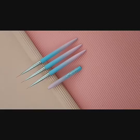 Load video: 6Pcs/Set Nail Art Pen Gradient Blue