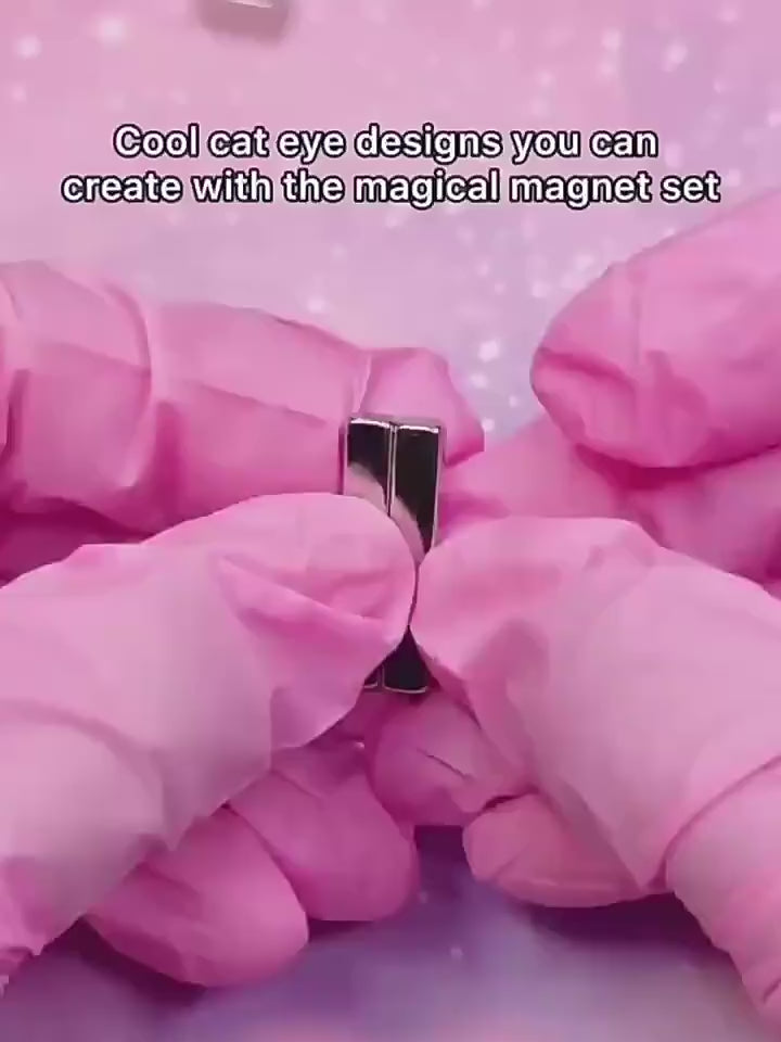 Load video: 4Pcs Cat Eye Nail Magnetic Stick