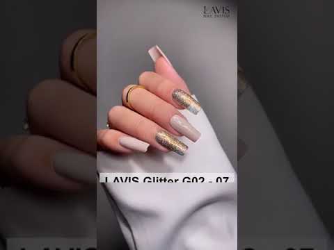 LAVIS Glitter G02 - Gel Polish 0.5 oz - Pillow Talk Collection - DTK Nail Supply