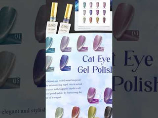 LAVIS Cat Eyes CE12 - Set 12 Colors - Gel Polish 0.5 oz - Artic Jewel Collection