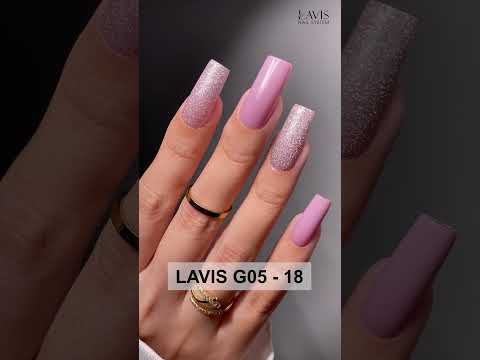 LAVIS Glitter G05 - Set 24 - Gel Polish 0.5oz - Champagne Toast Glitter Collection V2 - DTK Nail Supply