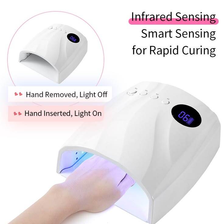 Professional Rechargeable Cordless 96W UV/LED Nail Lamp - Pink - DTK Nail Supply