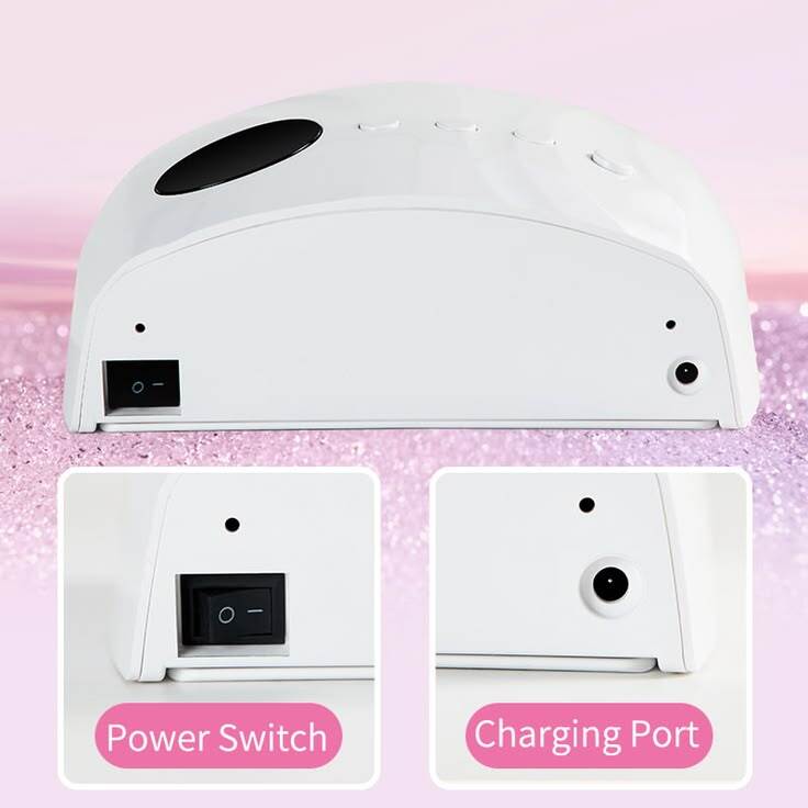 Professional Rechargeable Cordless 96W UV/LED Nail Lamp - Pink - DTK Nail Supply