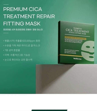 WellDerma Premium Cica Treatment Repair Fitting Mask