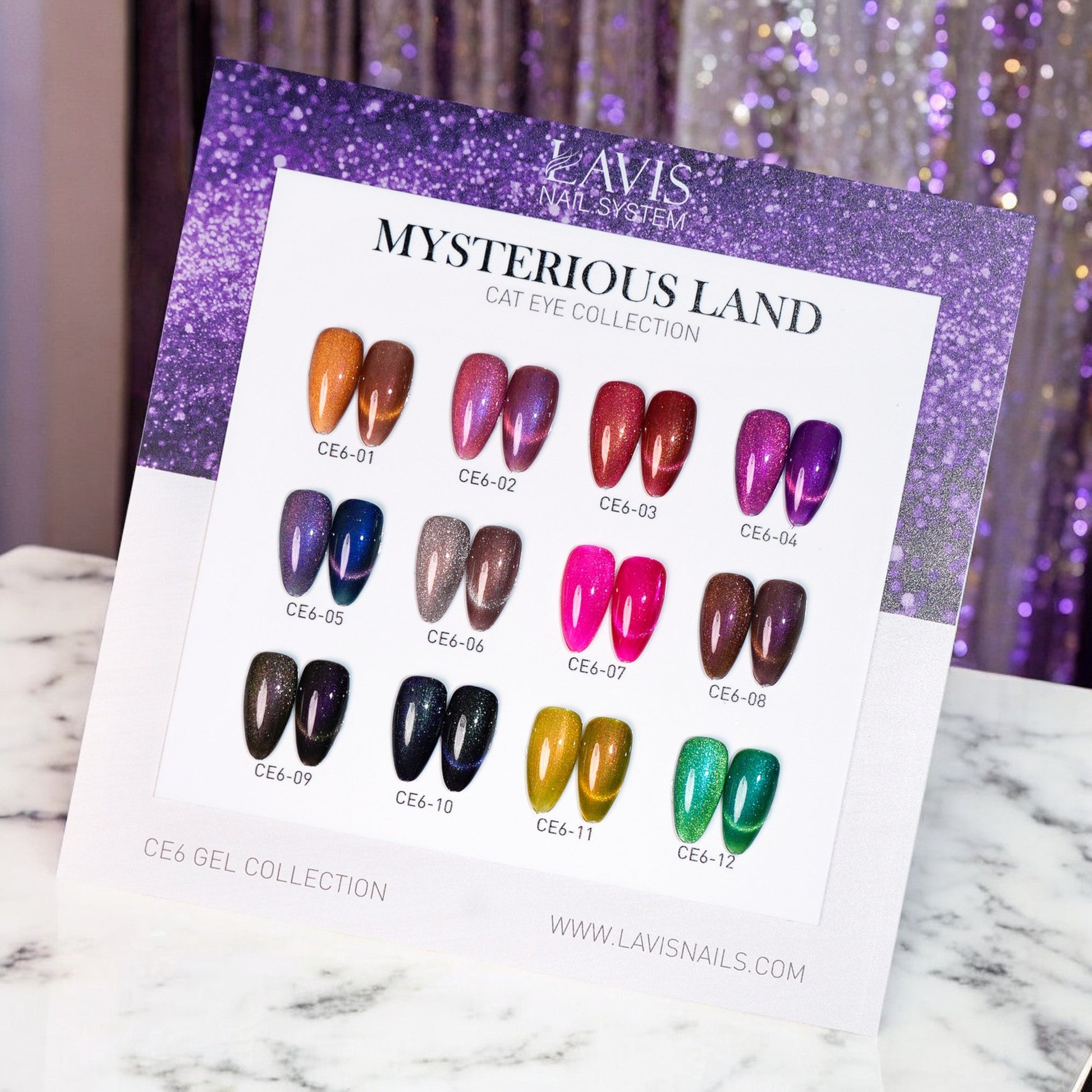 (Sample) LAVIS Cat Eyes CE6 - Gel Polish 0.5 oz - Mysterious Land Collection - DTK Nail Supply