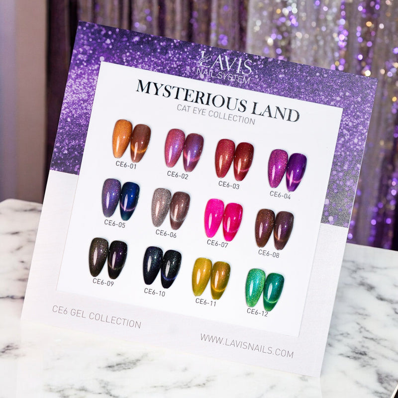 (Sample) LAVIS Cat Eyes CE6 - Gel Polish 0.5 oz - Mysterious Land Collection - DTK Nail Supply