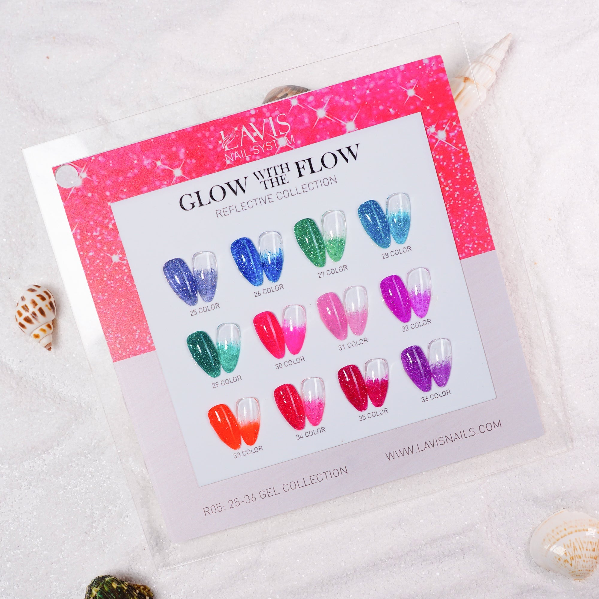 (Sample) LAVIS Reflective R05 - Gel Polish 0.5 oz - Glow With The Flow Reflective Collection - DTK Nail Supply