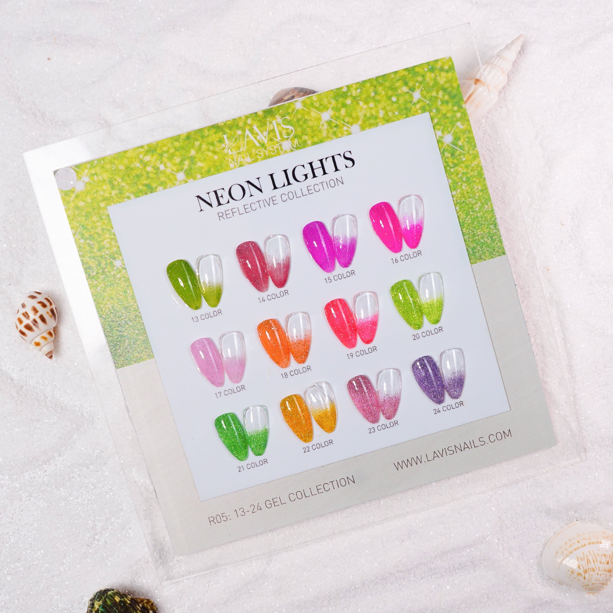 (Sample) LAVIS Reflective R05 - Gel Polish 0.5 oz - Neon Lights Reflective Collection - DTK Nail Supply