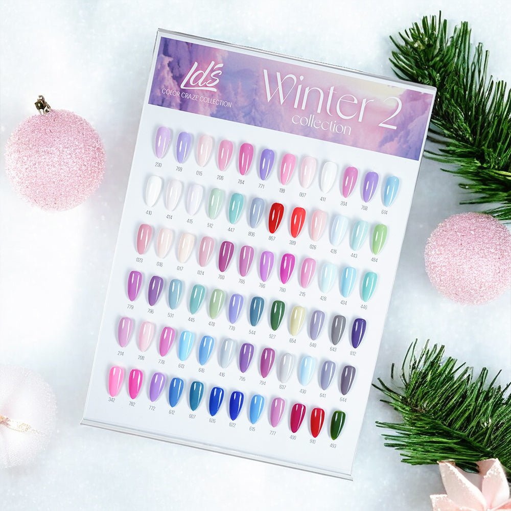 (Sample) LDS Color Craze Winter 2 Gel Nail Polish - Set 72 Color - 0.5oz - DTK Nail Supply