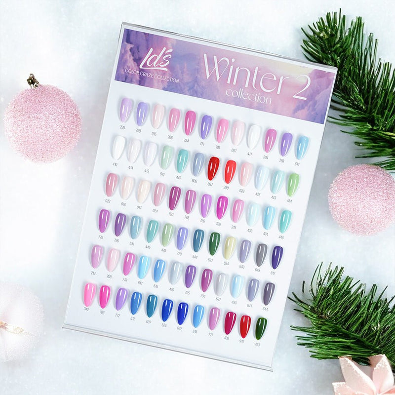 (Sample) LDS Color Craze Winter 2 Gel Nail Polish - Set 72 Color - 0.5oz - DTK Nail Supply