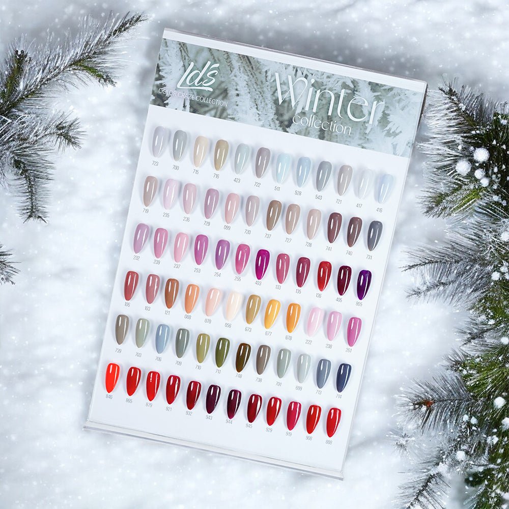 (Sample) LDS Color Craze Winter Gel Nail Polish - Set 72 Color - 0.5oz - DTK Nail Supply