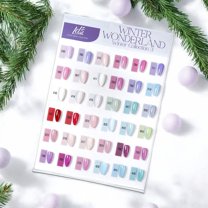 (Sample) LDS Set 36 Colors - Gel Polish 0.5oz - Winter 3 Collection - DTK Nail Supply