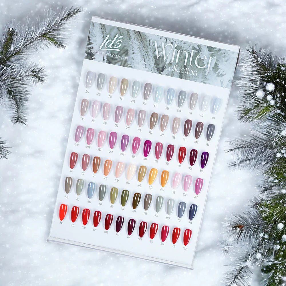 (Sample) LDS Set 72 Colors - Gel Polish 0.5oz - Winter Collection - DTK Nail Supply
