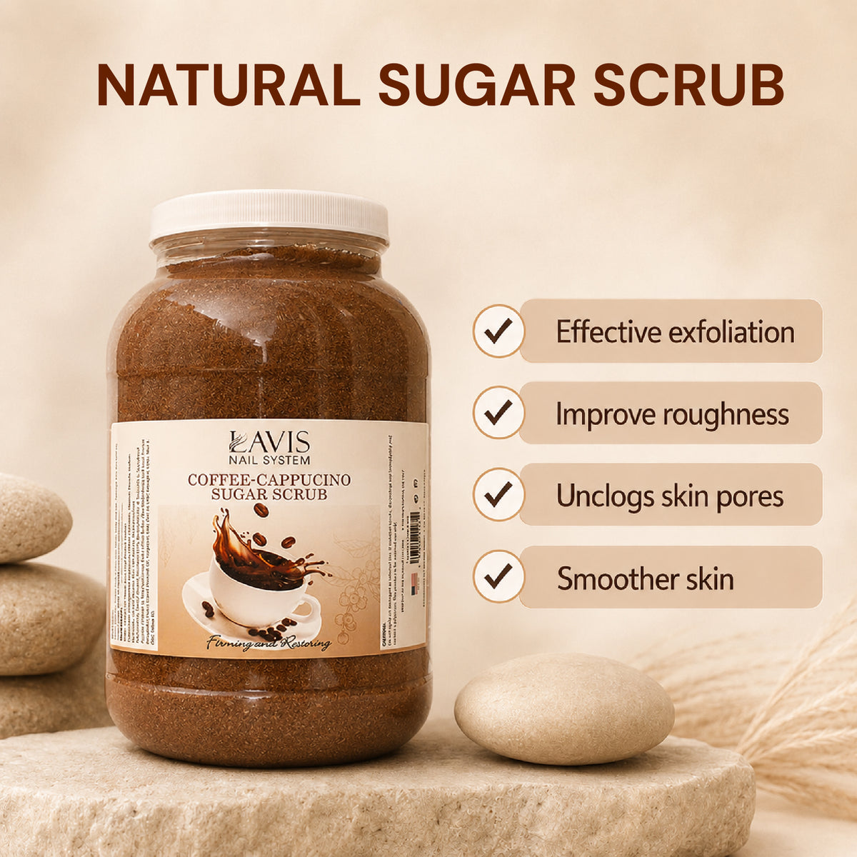 LAVIS - Matcha Honey - Sugar Scrub for Pedicure - 1Gallon