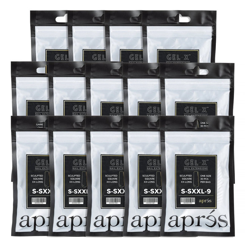 Set 14 Bag Gel - X® Natural Square Medium Refill Bag Collection - DTK Nail Supply
