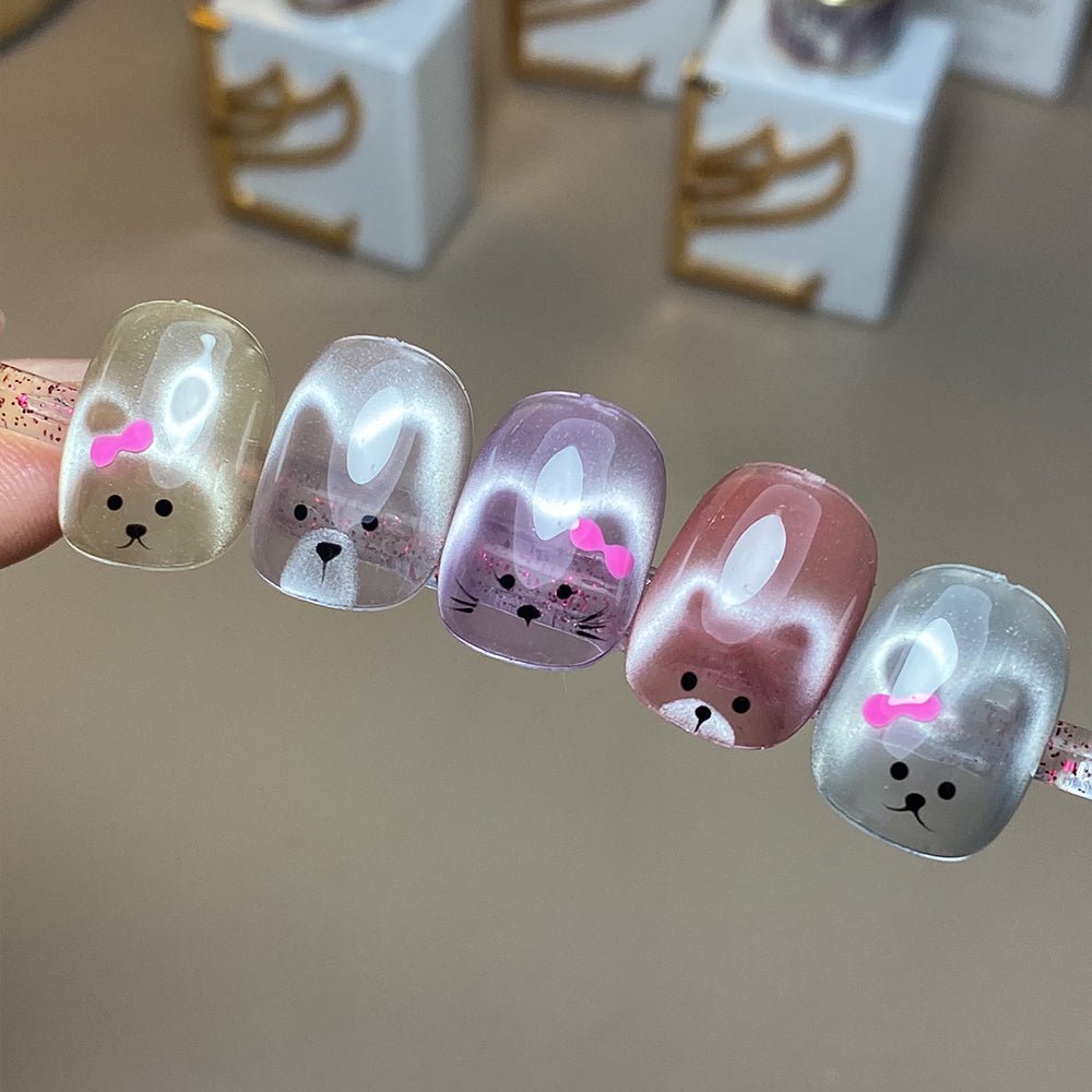 Set of Bunny Tools & Double - headed Magnet - DTK Nail Supply