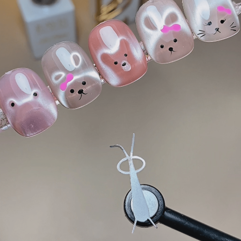 Set of Bunny Tools & Double - headed Magnet - DTK Nail Supply