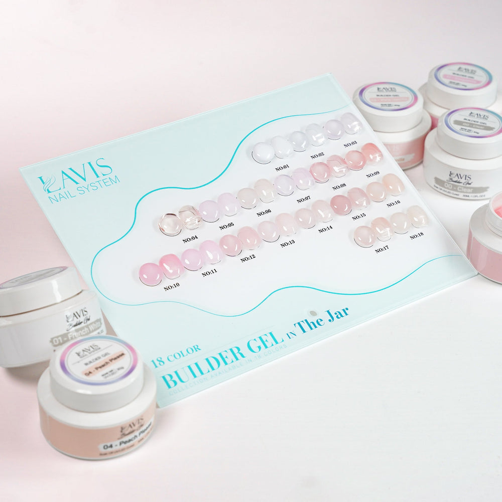 🎁 LAVIS Set 18 Colors - Builder Gel In The Jar 30ml (100% off)