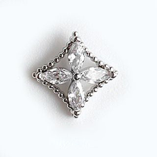 #336 Silver LX2 #335-336 2PCS Four Point Star Nail Charm by Nail Charm sold by DTK Nail Supply