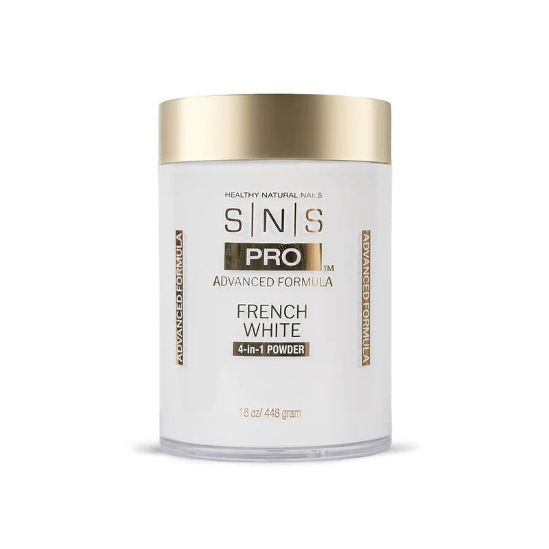 SNS 4 - in - 1 Pink & White Powder 16oz - French White - DTK Nail Supply