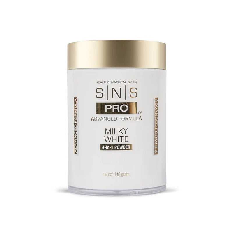 SNS 4 - in - 1 Pink & White Powder 16oz - Milky White - DTK Nail Supply
