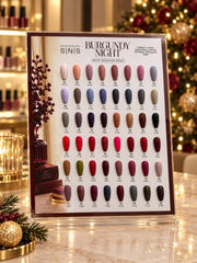 SNS Pro Burgundy Night - Set 48 Colors - Gel Polish & Matching Nail Lacquer Duo - 0.5oz - DTK Nail Supply