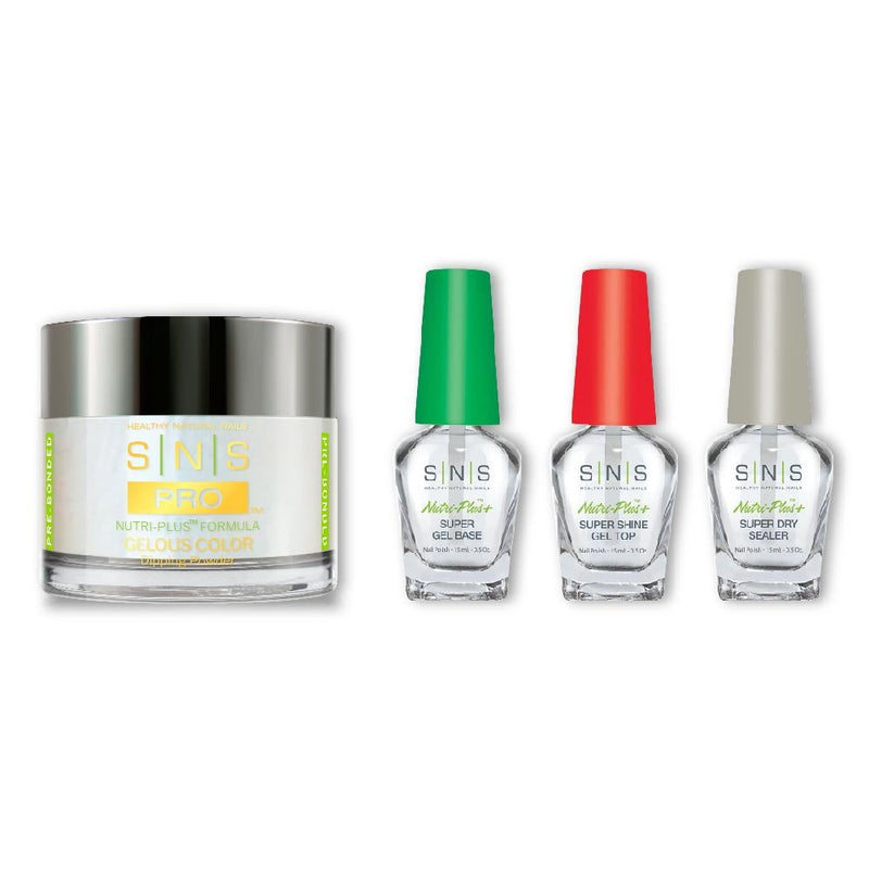 SNS Dip Powder Combo - Liquid Set & 001 - SY07 - PEARLY WHITE - DTK Nail Supply