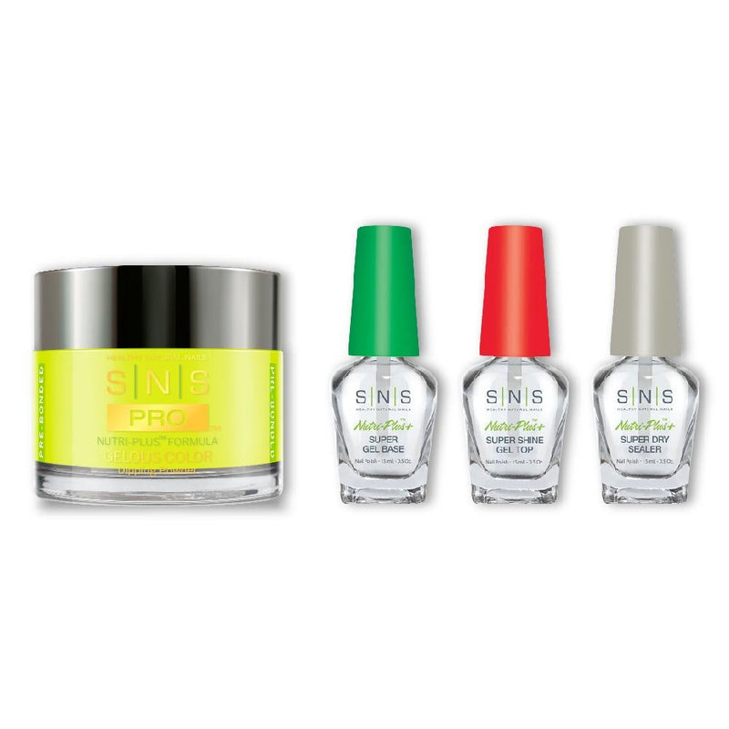 SNS Dip Powder Combo - Liquid Set & 008 - CS24 - RADIOACTIVE LEMONDROP - DTK Nail Supply